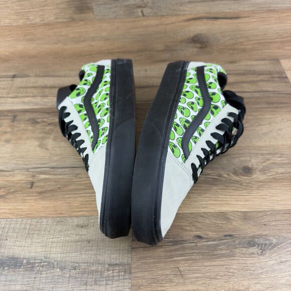Vans Size 9.5 W|M 8 Unisex Custom Alien Skate Black Low Top Athletic Sne… - Picture 4 of 7